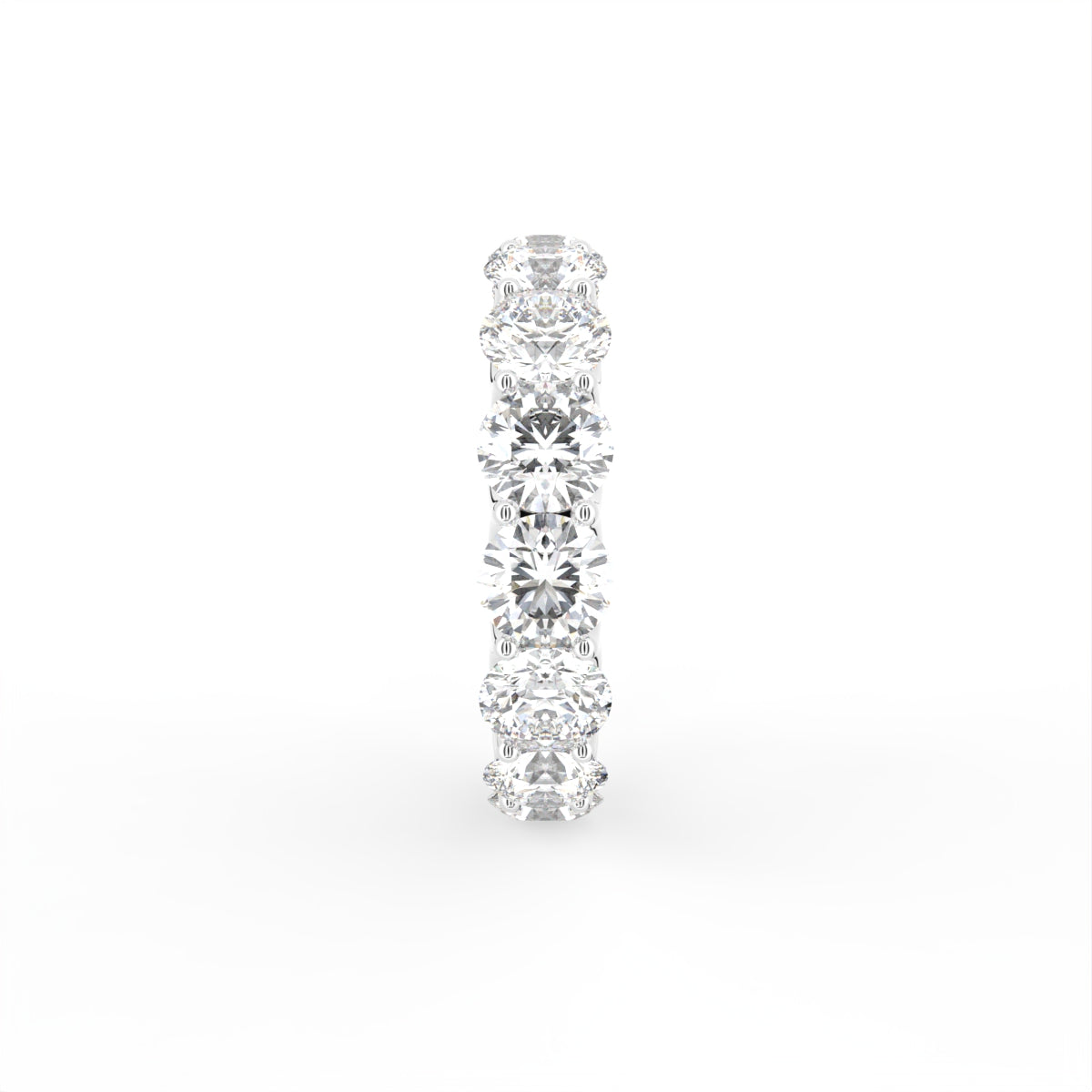 14K White Gold Eternity Round Diamond Ring — SIDE