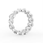 18K Bespoke Chain Link Diamond Ring — 3D VIEW