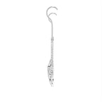 Sterling Silver Round Diamond Earrings — 3D / RIGHT