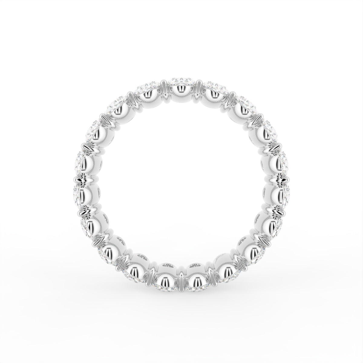 vimg:FJ4094|vimg:FJ4095|vimg:FJ4096|vimg:FJ3872|vimg:FJ3873|vimg:FJ3874|vimg:FJ4092|14K White Gold Full Eternity Oval Diamond Ring — FRONT