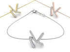 18K Alphabet Diamond Bracelet — 3 COLOR