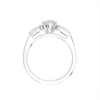 18K Bespoke Round Baguette Diamond Ring — SIDE