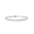 14K White Gold Tennis Pear Diamond Bracelet — TOP