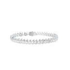 14K White Gold Tennis Pear Diamond Bracelet — TOP