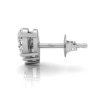18K White Gold Pear Diamond Climber Earrings — SIDE VIEW