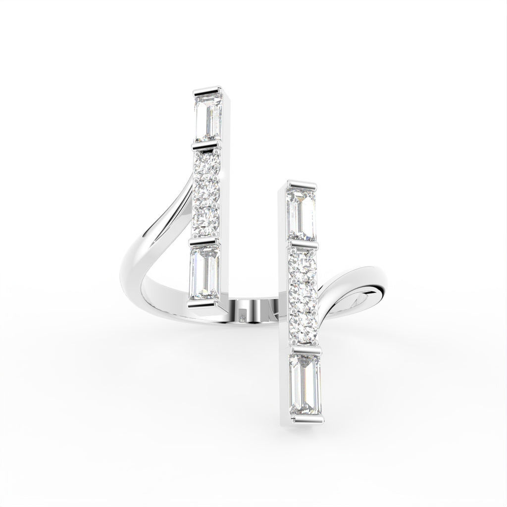 18K Bespoke Baguette Diamond Ring — TOP
