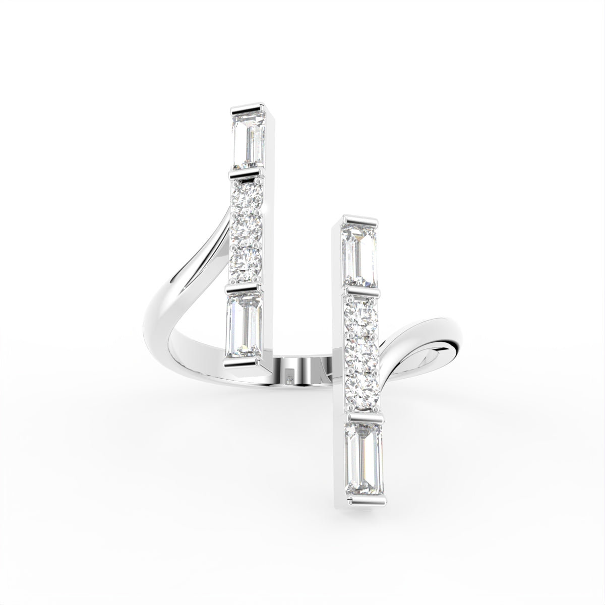 18K Bespoke Baguette Diamond Ring — TOP
