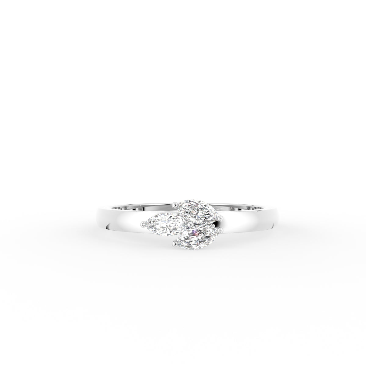 vimg:FJ6944|vimg:FJ6945|18K Bespoke Marquise Diamond Ring — TOP