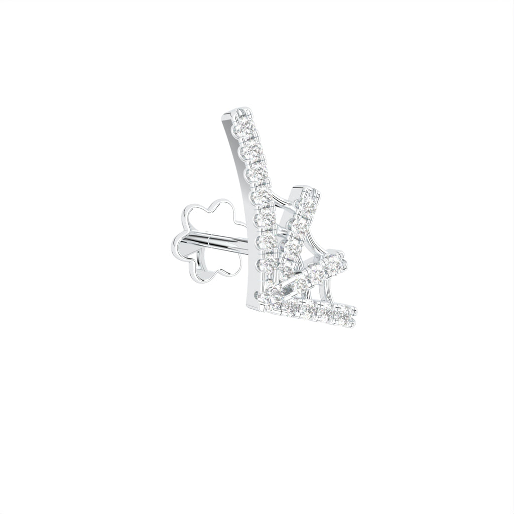 vimg:FJ2674|vimg:FJ4131|18K White Gold Web Round Diamond Earrings — 3D VIEW