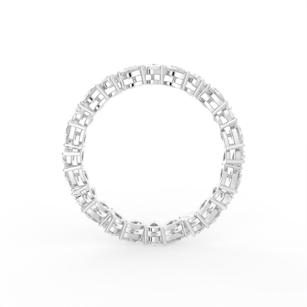 18K White Gold Pear Eternity Diamond Ring — FRONT
