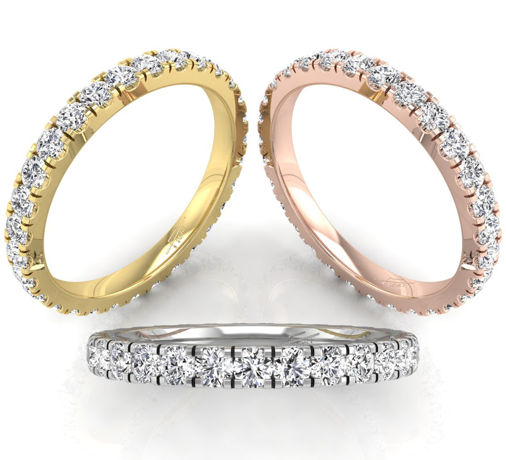 18K Eternity Diamond Ring — 3 COLOR