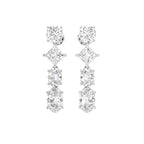 18K Round Diamond Drop Earrings — TOP