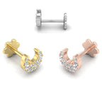 vimg:FJ4179|vimg:FJ4172|18K White Gold Crescent Moon Round Diamond Earrings — 3 COLOR