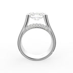18K Solitaire Oval Diamond Ring — FRONT