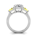 vimg:FJ2399|18K Trilogy Cushion Diamond Ring — FRONT
