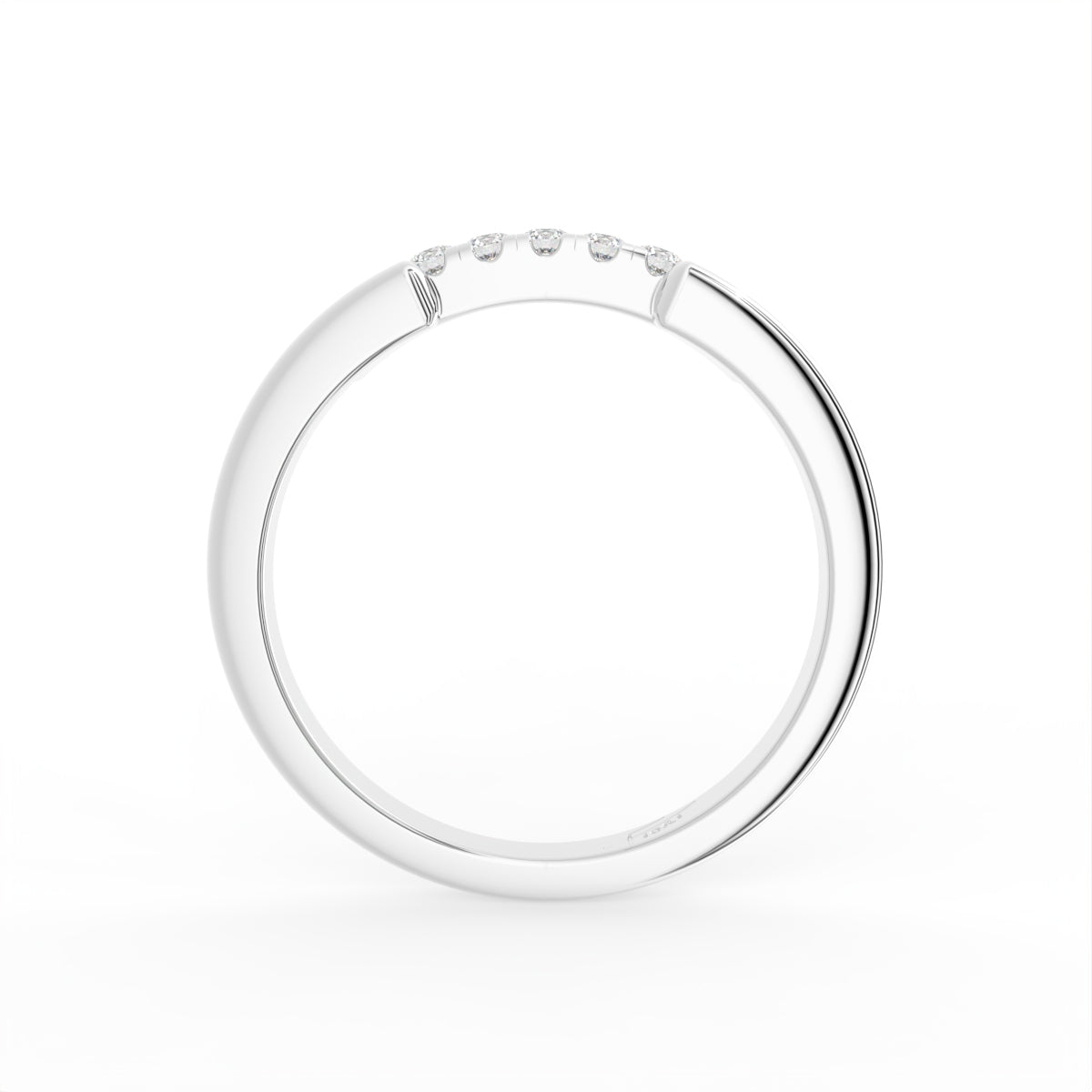 18K Rose Gold Round Diamond Eternity Ring — FRONT