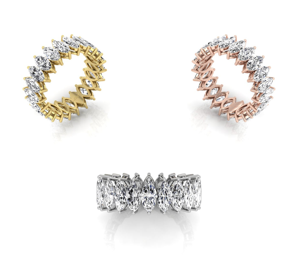 18K Eternity Diamond Ring — 3 COLOR