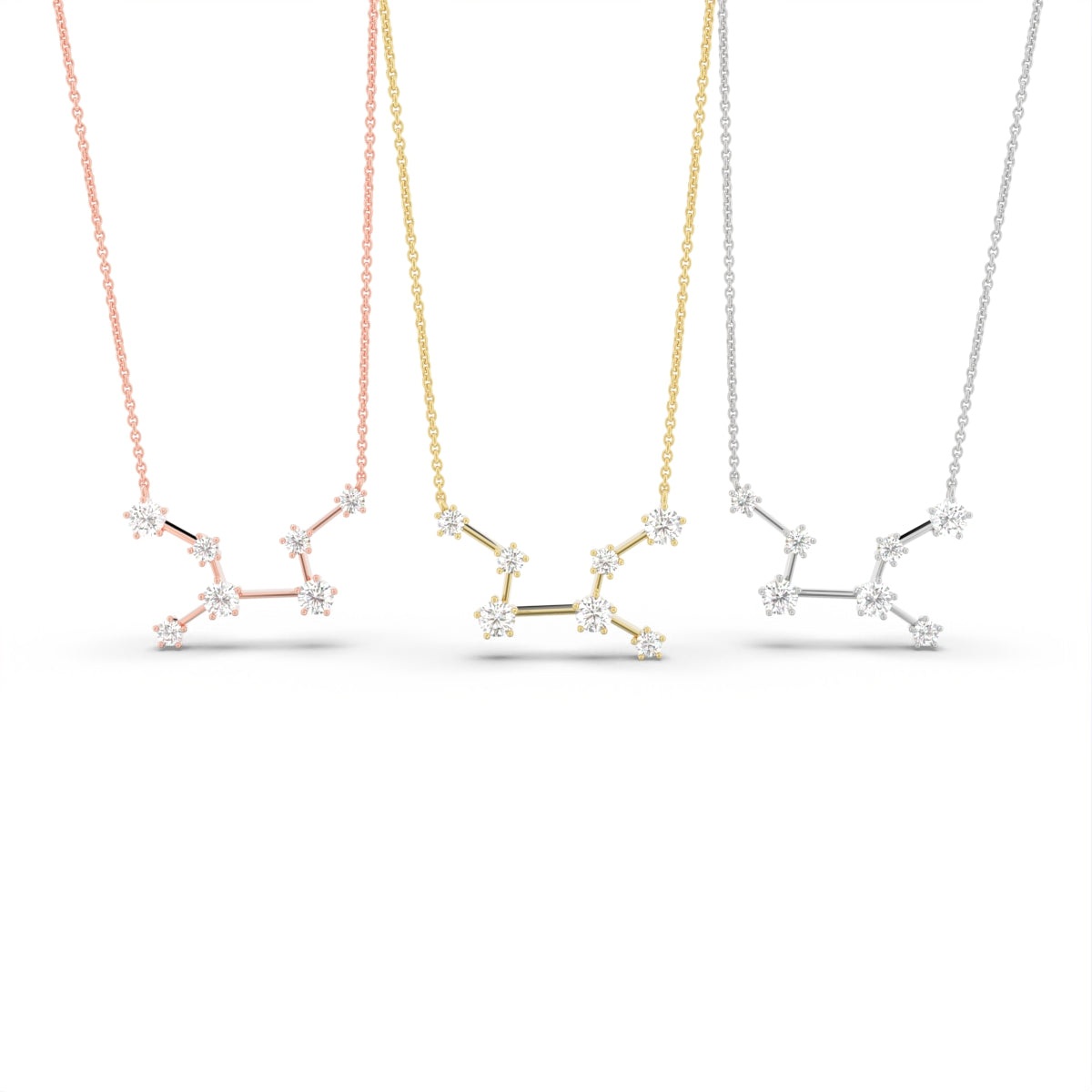vimg:FJ6915|vimg:FJ6926|18K Constellation Round Diamond Pendant — 3 COLOR