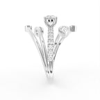 18K White Gold Round Diamond Ring — SIDE