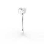 18K Solitaire Round Diamond Ring — SIDE