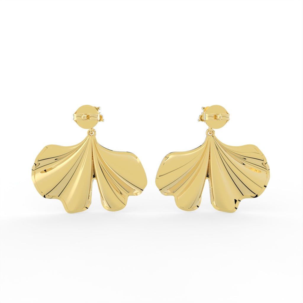Sterling Silver Round Diamond Earrings — FRONT/BACK