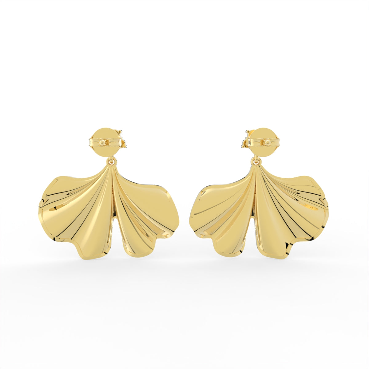 Sterling Silver Round Diamond Earrings — FRONT/BACK