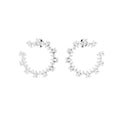 18K Bespoke Pear Diamond Hoop Earrings — TOP