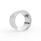 18K Bespoke Pavé Round Diamond Ring — 3D VIEW