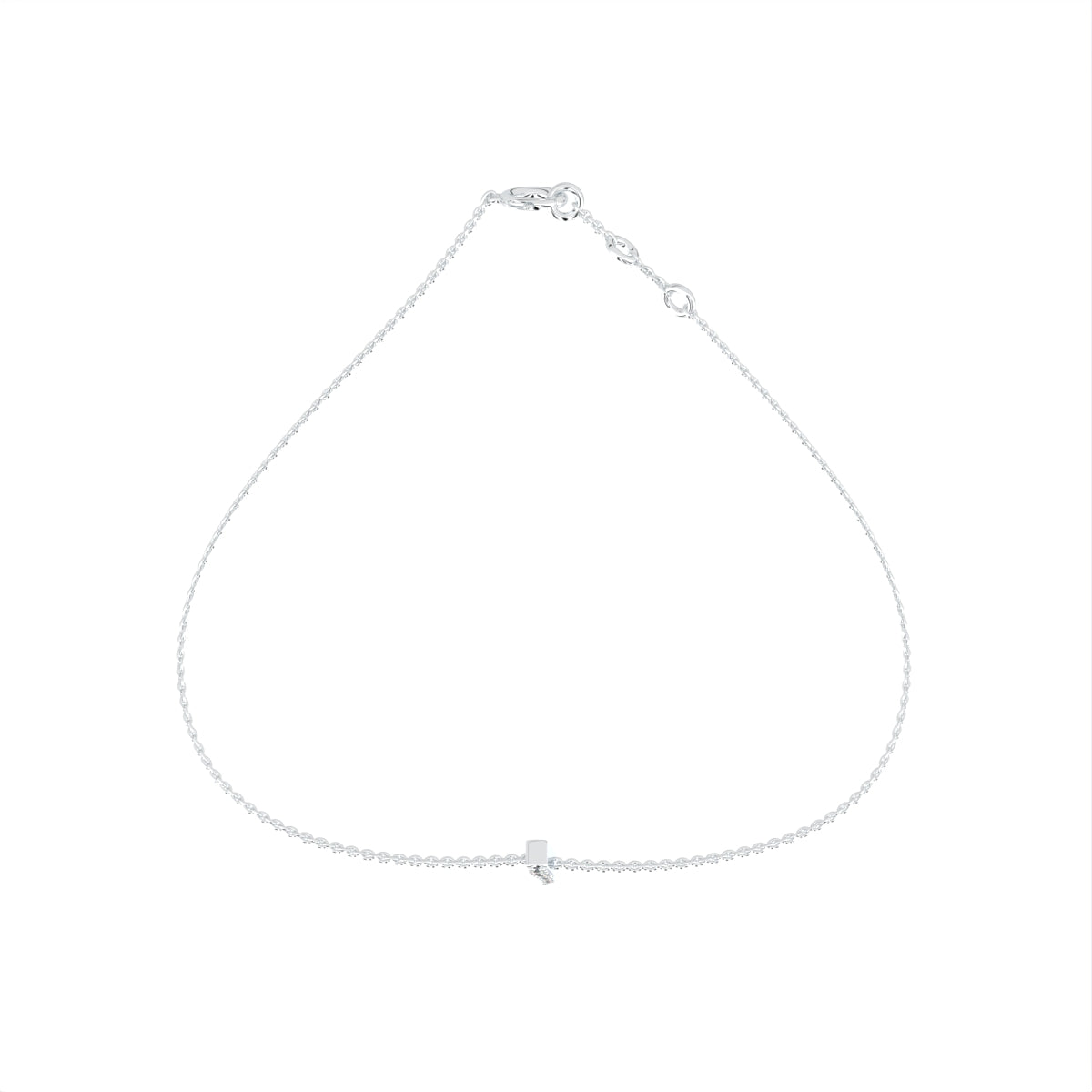 18K Arabic Alphabet Diamond Bracelet — FRONT