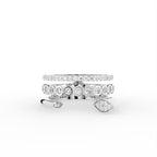 14K White Gold Round Diamond Ring — TOP