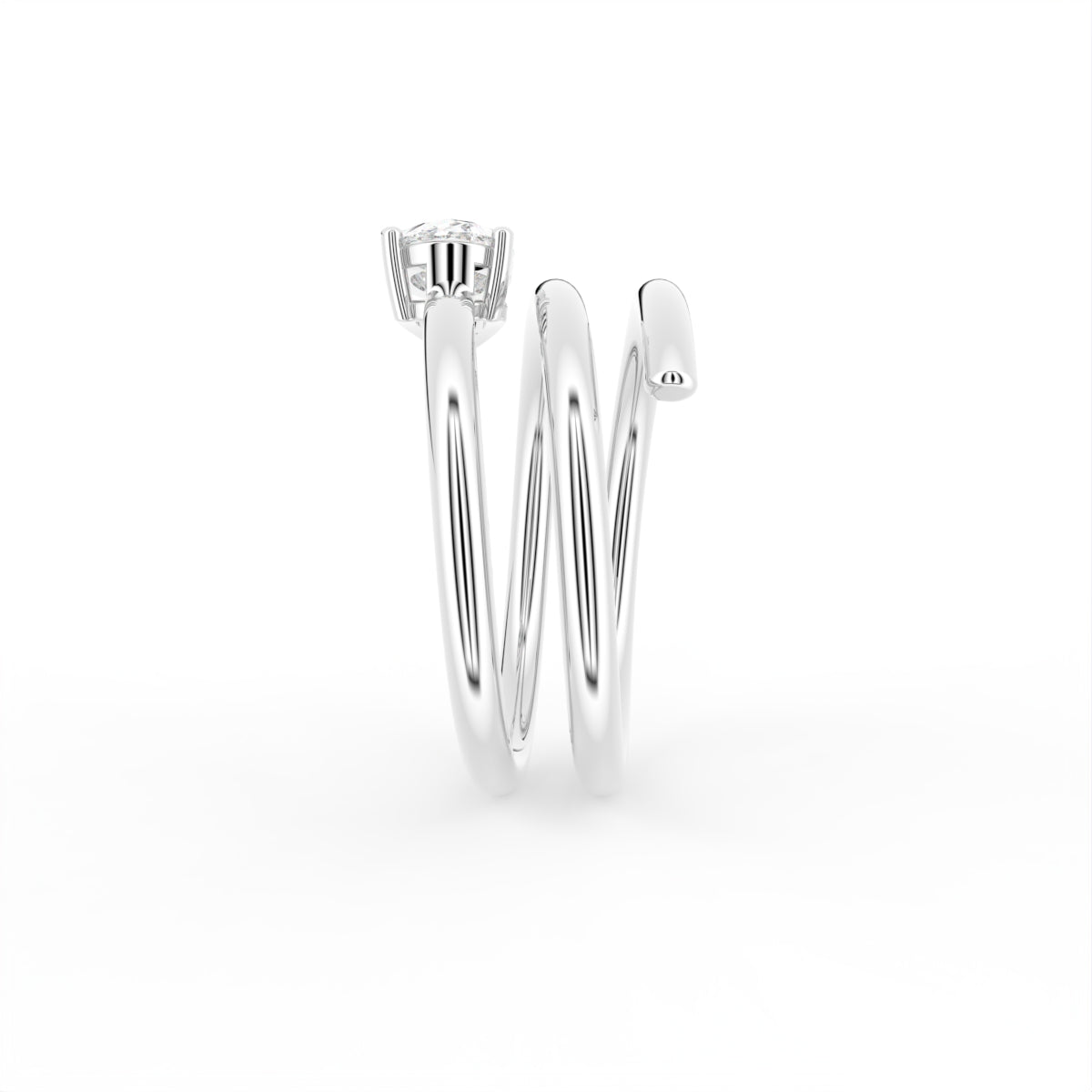 18K Bespoke Diamond Ring — SIDE