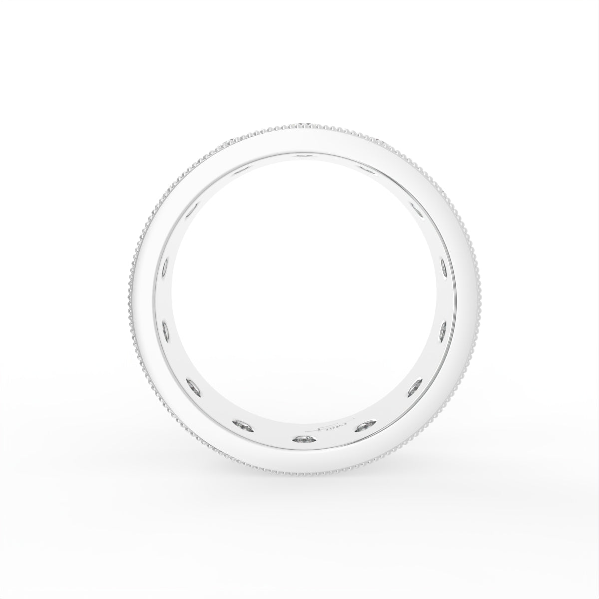 vimg:FJ6116|vimg:FJ6119|18K Bespoke Round Bezel Diamond Ring — FRONT