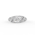 18K Domed Marquise Diamond Ring — TOP