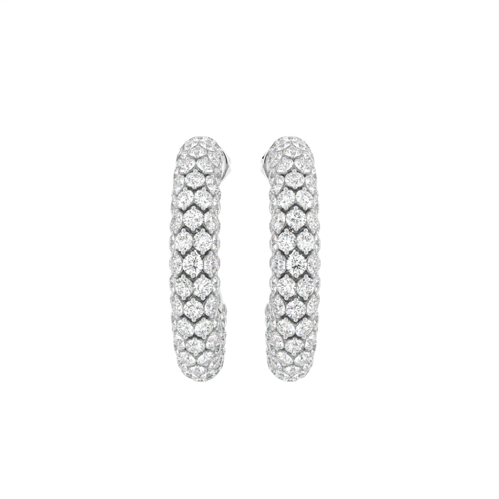 18K Pave Diamond Earrings — TOP