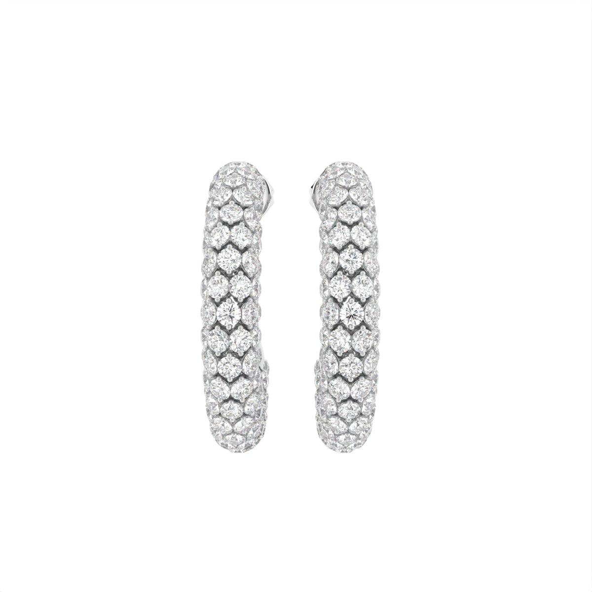 18K Pave Diamond Earrings — TOP