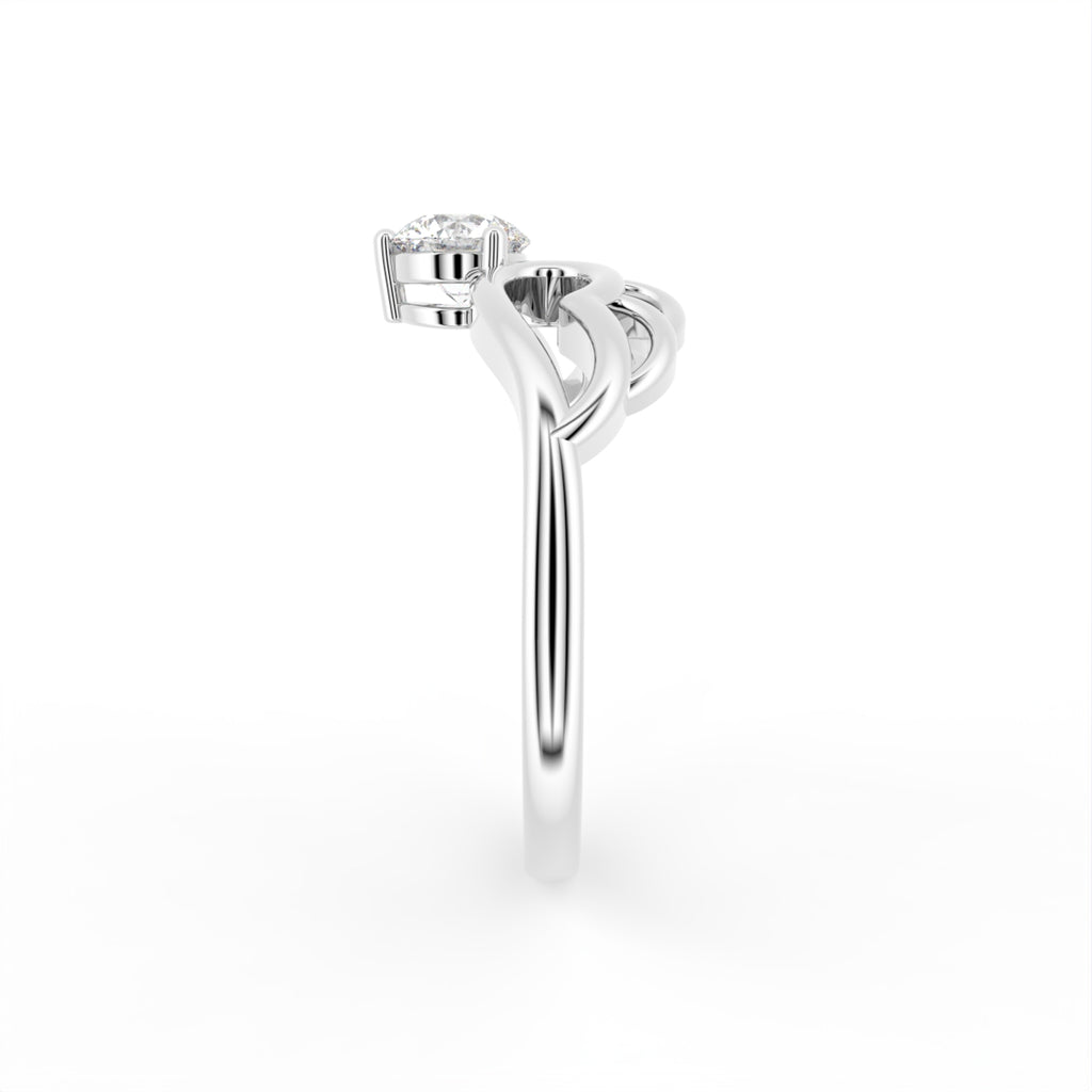 vimg:FJ1363|vimg:FJ1364|18K Round Diamond Ring — SIDE