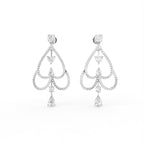 18K Chandelier Drop Diamond Earrings — TOP