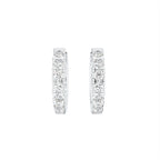18K Diamond Piercing Hoop Earrings — TOP