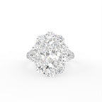 18K Bespoke Oval Diamond Ring — TOP