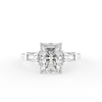 18K Trilogy Diamond Engagement Ring — TOP
