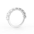 vimg:FJ4625|vimg:FJ4629|vimg:FJ4632|14K White Gold Eternity Oval Diamond Ring — 3D VIEW