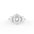 18K Bespoke Oval Marquise Diamond Ring — TOP