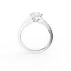 18K Solitaire Triangle Diamond Ring — FRONT
