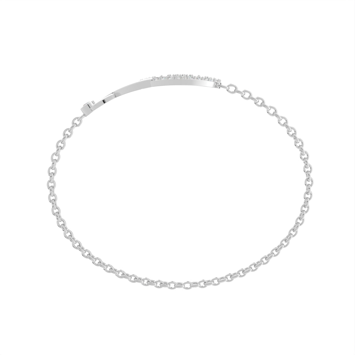 18K Heart Infinity Round Diamond Bracelet — FRONT