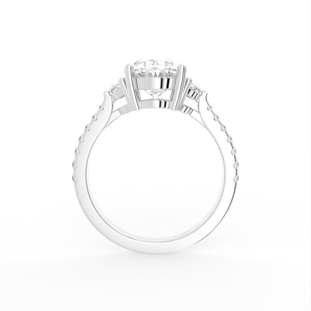 vimg:Z00236|18K Halo Oval Diamond Ring — FRONT