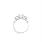 18K Trilogy Diamond Engagement Ring — FRONT