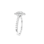 18K Halo Round Diamond Ring — 3D VIEW