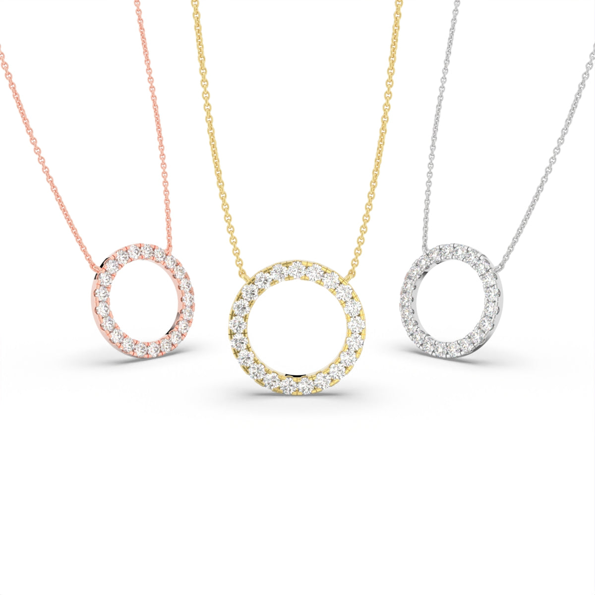 18K Bespoke Diamond Pendant — 3 COLOR