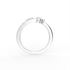18K Bespoke Pear Diamond Ring — FRONT