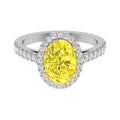 vimg:Z00229|18K Oval Diamond Solitaire Halo Ring — TOP